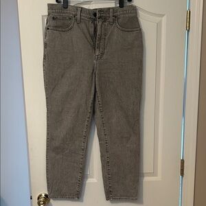 Madewell Light Gray Mom Jeans size 30